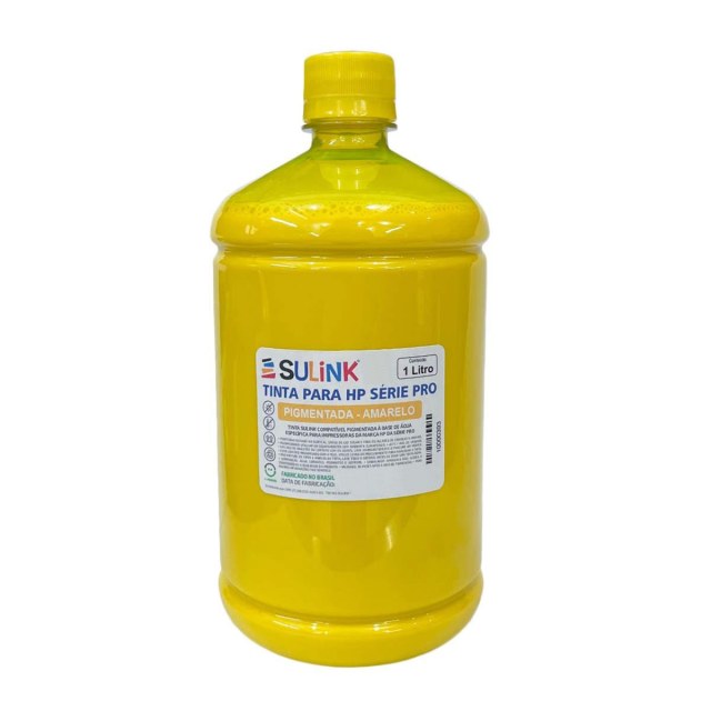 Tinta Sulink para HP Série PRO Pigmentada | 1 Litro Amarelo