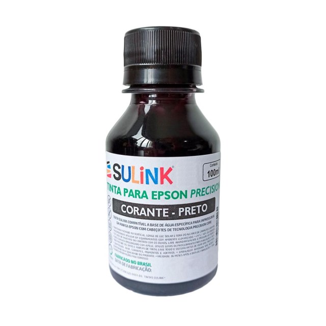 Tinta Sulink para Epson Precision Corante | 100ml Preto