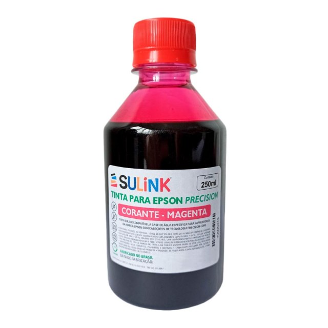 Tinta Sulink para Epson Precision Corante | 250ml Magenta na Sulink