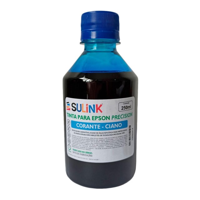 Tinta Sulink para Epson Precision Corante | 250ml Ciano na Sulink