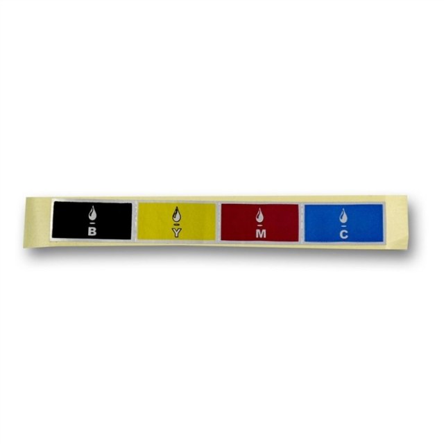 Etiqueta de Identificação de Cores para Reservatório Bulk Ink - 4 Cores (Modelo 1)