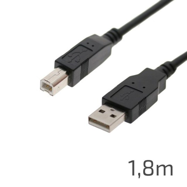 Cabo USB 2.0 A Macho X B Macho para Impressoras e Scanners | Tamanho: 1,8 Metro na Sulink