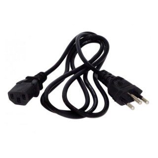 Cabo de Energia 3 Pinos para Fonte, PC, Prensa Térmica e Impressora - Tripolar 1,5m Plug 10A na Sulink