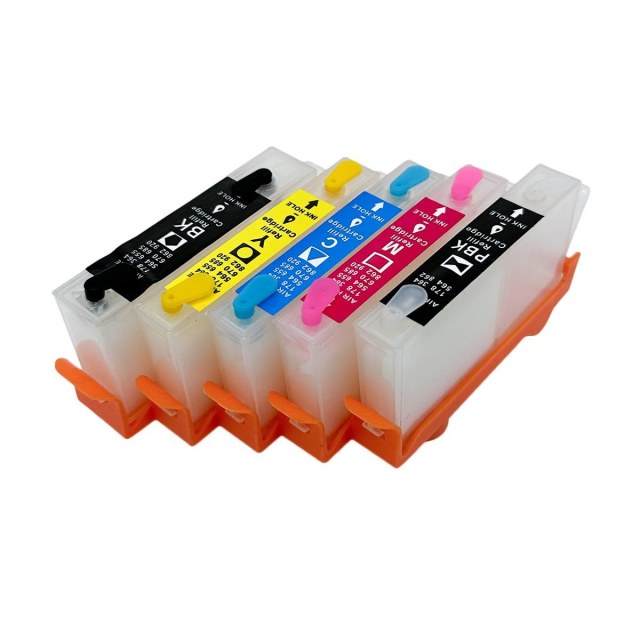 Cartucho Recarregável HP 178 | 364 | 564 | 655 | 670 | 685 | 862 | 920 - 5 Cores - (Sem Chip, utilizar do Cartucho Original 1cm/1cm) na Sulink