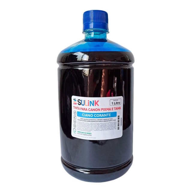 Tinta Sulink para Canon Pixma e Tank | 1 Litro Ciano na Sulink