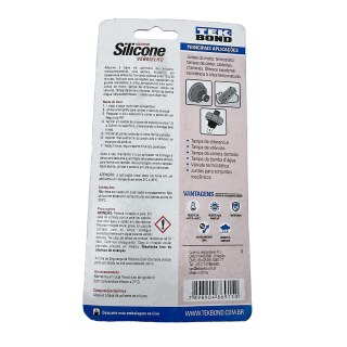 Cola Adesivo de Silicone Acético para Alta Temperatura | -54º à 316ºC | Vermelho 50g na Sulink