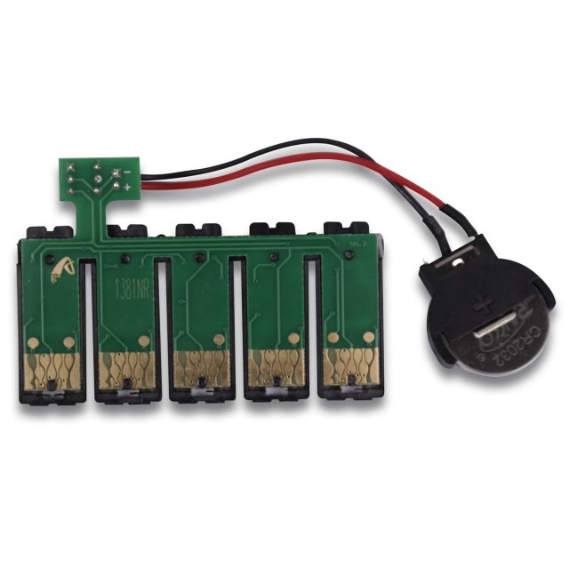 Placa Reset Chip Full para Bulk Ink Epson 5 Cores | Modelo: 1381NR Botão Reset com Bateria na Sulink