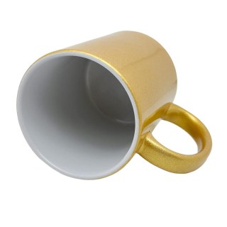 Caneca de Cerâmica Dourada Brilhante para Sublimação na Sulink