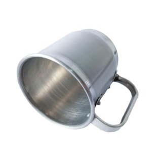 Caneca de Alumínio Prata com Tarja Escovada para Sublimação | Capacidade: 500ml na Sulink