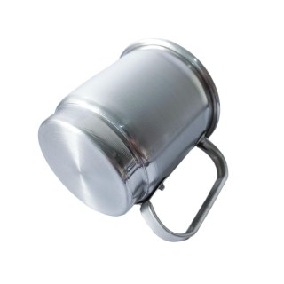 Caneca de Alumínio Prata com Tarja Escovada para Sublimação | Capacidade: 500ml na Sulink