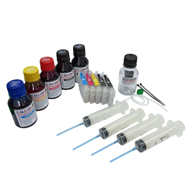 Kit Cartucho Recarregável para Epson T1110 TX515FN | Com Tinta Corante na Sulink