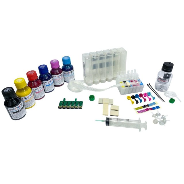Bulk Ink para Epson R260 | R280 | R380 | RX580 | RX595 | RX680 | Artisan 50 - Com Tinta Pigmentada na Sulink