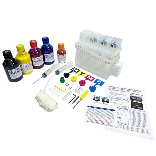 Bulk Ink para HP PRO 7110 (A3) para Instalação (Sem Cartucho - Utilizar Original HP) | Com Tinta Pigmentada