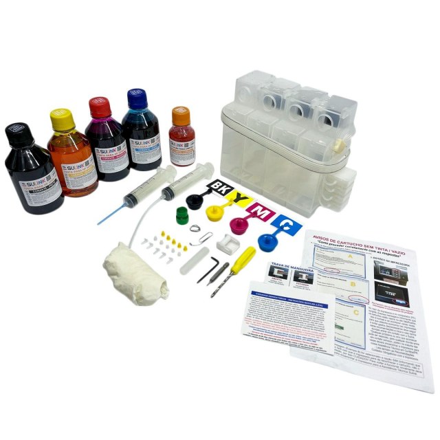 Bulk Ink para HP PRO 7110 (A3) para Instalação (Sem Cartucho - Utilizar Original HP) | Com Tinta Corante