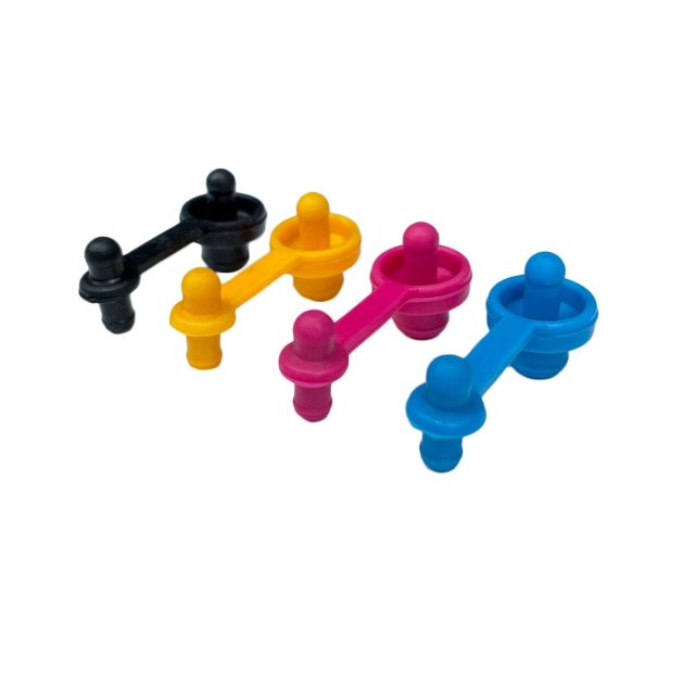 Tampões para o Reservatório Bulk Ink | Modelo 1 | Kit 4 Cores (Preto, Amarelo, Magenta, Ciano)