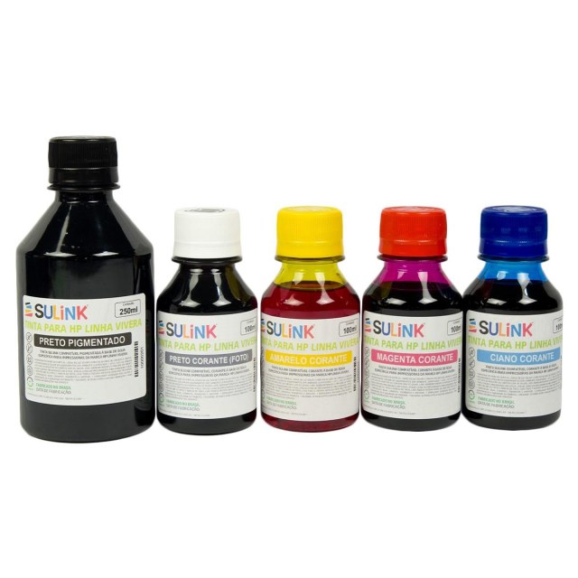 Kit de Tinta para HP Photosmart Plus | Premium | C309a | C309g | B209 (650ml) - Linha Vivera na Sulink