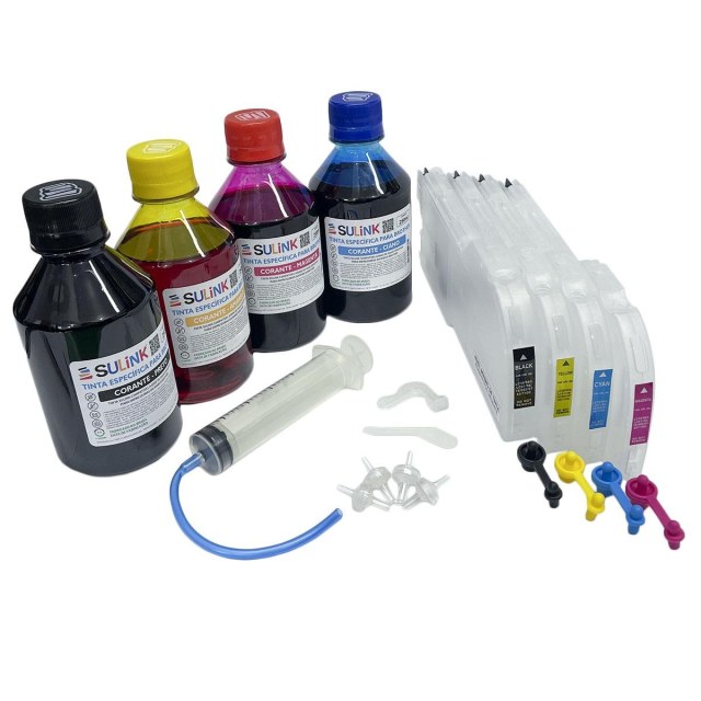 Bulk Ink para Brother DCP 165C | J125 | J140W e Similares - Com 1 Litro de Tinta