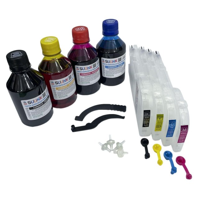 Bulk Ink para Brother MFC J430W | J5910 | J6510 | J6710 | J6910 e Similares - Com 1 Litro de Tinta