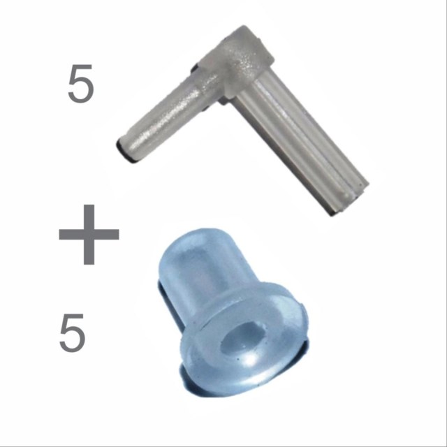 Bico L Conector + Anel de Vedação para Instalação de Bulk Ink e Cartuchos 5 Bico L + 5 Anel de Vedação na Sulink