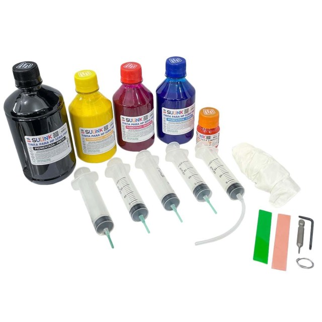 Kit Recarga Fácil para Cartuchos HP 932 e 933 - Impressoras HP 7110 | 7510 | 7610 | 7612 (Grande - 1250ml) na Sulink