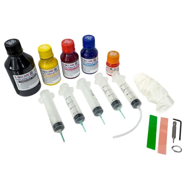 Kit Recarga Fácil para Cartuchos HP 950 e 951 - Impressoras HP 8100 | 8600 | 8610 | 8620 | 251DW | 276DW (Médio - 550ml) na Sulink