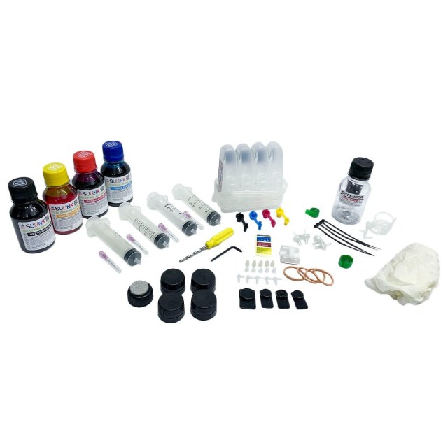 Kit Bulk Ink para HP 4615 | 4625 | 3525 | 5525 e Similares para Instalação (Sem Cartuchos - Utilizar Original HP) - Com Tinta