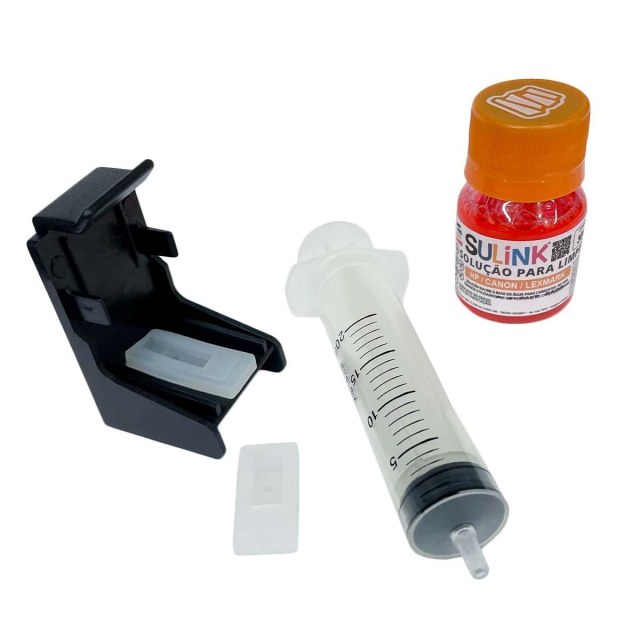 Snap Fill para Cartuchos HP com 2 Borrachas + 30ml de Solução de Limpeza na Sulink