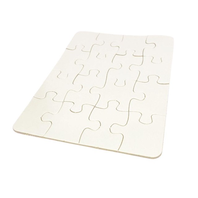 Quebra-Cabeça Branco para Sublimação | Tamanho: 19x14cm (A5) - 16 Peças