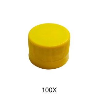 Pacote com 100 Tampas Plástica 28mm com Vedante (Liner) para Frascos, Garrafas e Tubos PET | Várias Cores na Sulink