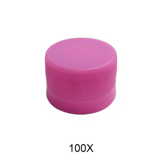 Pacote com 100 Tampas Plástica 28mm com Vedante (Liner) para Frascos, Garrafas e Tubos PET | Várias Cores na Sulink