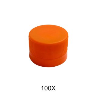 Pacote com 100 Tampas Plástica 28mm com Vedante (Liner) para Frascos, Garrafas e Tubos PET | Várias Cores na Sulink