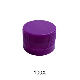 Pacote com 100 Tampas Plástica 28mm com Vedante (Liner) para Frascos, Garrafas e Tubos PET | Várias Cores na Sulink