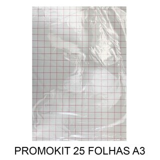 Papel Transfer para Tecidos de Algodão Claro A3 (297x420mm) - PromoKit com 25 Folhas na Sulink
