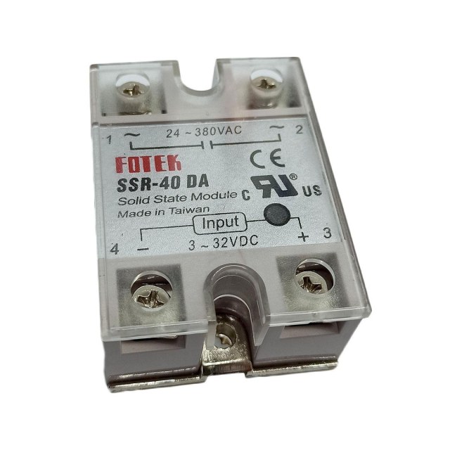 Relé de Estado Sólido (SSR-40 DA) FOTEK | 24~380VAC / 3~32VDC | 40A/250V na Sulink