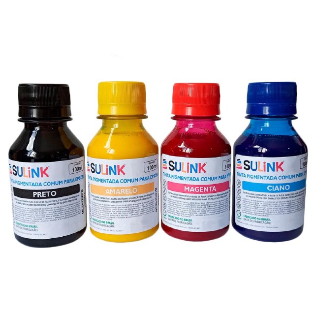 Kit Promocional com 400ml de Tinta Pigmentada para Epson na Sulink