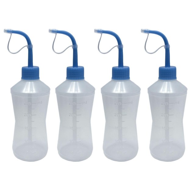 Frasco Bico Curvo - Pisseta | Capacidade: 250ml - Kit 4 Unidades na Sulink