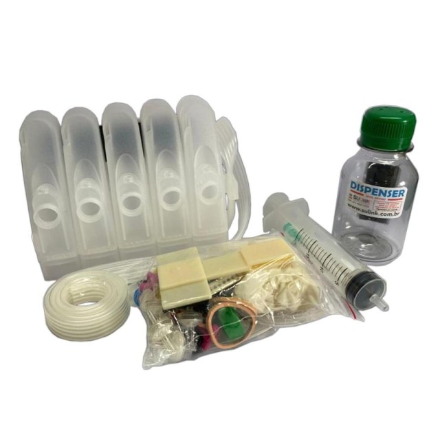 KIT BULK INK PARA HP QUE UTILIZA 5 CARTUCHOS 364 E 564 - VAZIO
