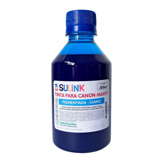 Tinta Sulink para Canon Maxify Pigmentada | 250ml Ciano na Sulink