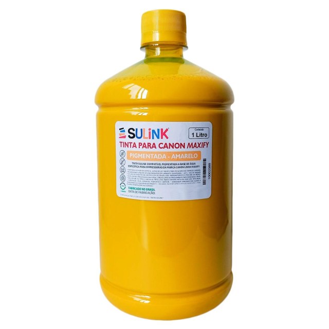 Tinta Sulink para Canon Maxify Pigmentada | 1 Litro Amarelo na Sulink