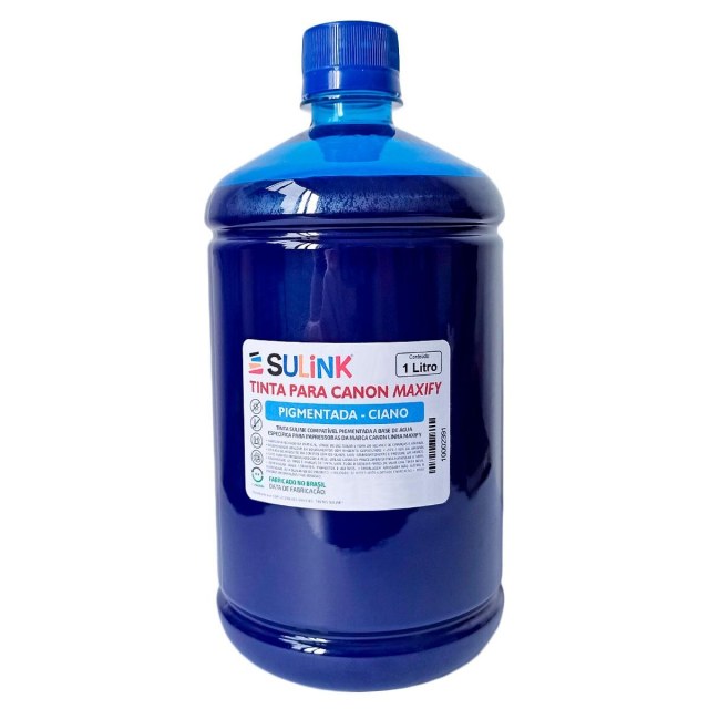 Tinta Sulink para Canon Maxify Pigmentada | 1 Litro Ciano na Sulink