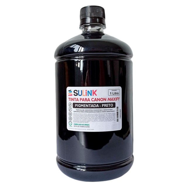 Tinta Sulink para Canon Maxify Pigmentada | 1 Litro Preto na Sulink