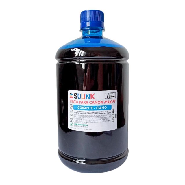 Tinta Sulink para Canon Maxify Corante | 1 Litro Ciano na Sulink