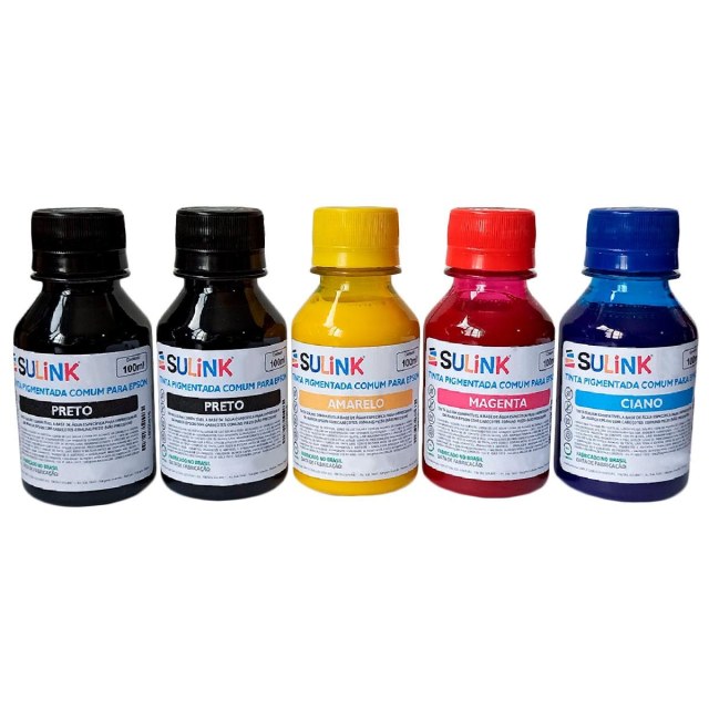 Kit Promocional com 500ml de Tinta Pigmentada para Epson na Sulink