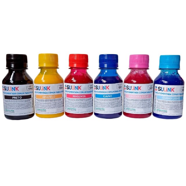 Kit Promocional com 600ml de Tinta Pigmentada para Epson na Sulink