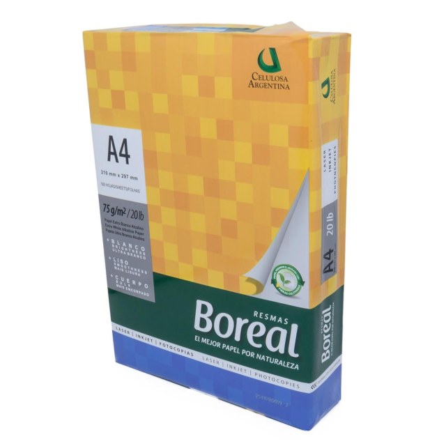 Papel Sulfite A4 Branco | Boreal 75g/m² - Resma 500 Folhas