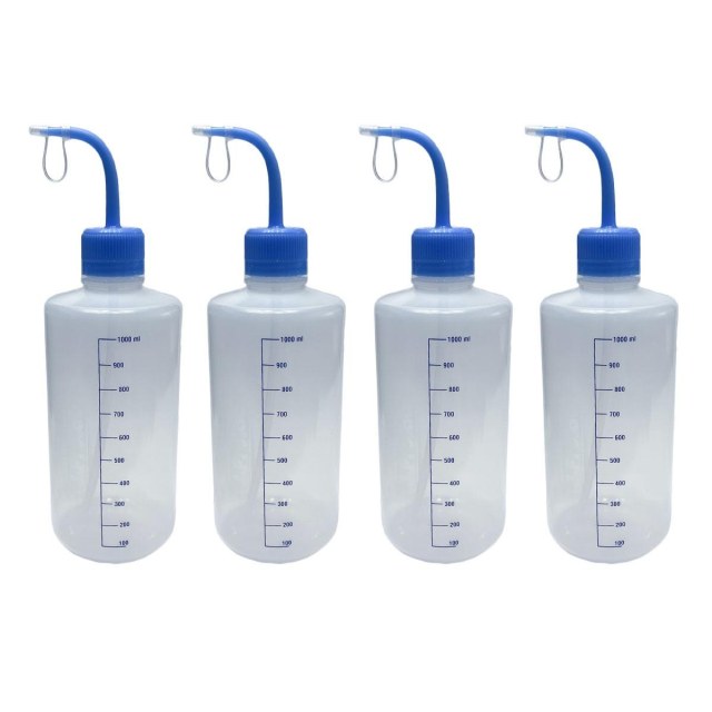 Frasco Bico Curvo - Pisseta | Capacidade: 1 Litro - Kit 4 Unidades na Sulink