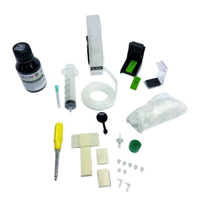 Bulk Ink Slim (Mono - Só Preto) - para HP de 2 Cartuchos (Sem Cartucho - Utilizar Original HP) - Com Tinta Pigmentada