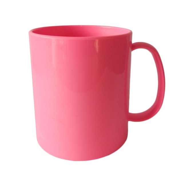 Caneca de Plástico Polímero 360ml Colorida para Sublimação (ADP) | Rosa