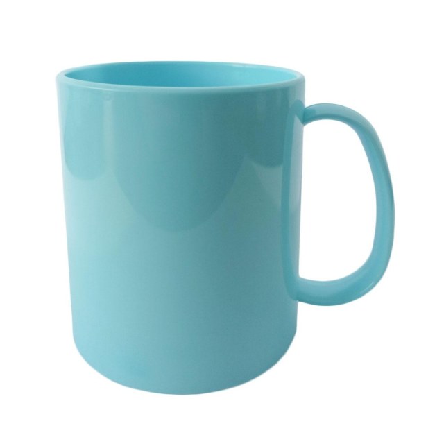 Caneca de Plástico Polímero 360ml Colorida para Sublimação (ADP) | Azul Turquesa