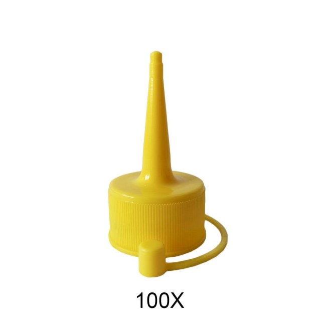 Bico Aplicador para Frascos Pet Boca 28mm - Amarelo | Kit com 100 Unidades na Sulink
